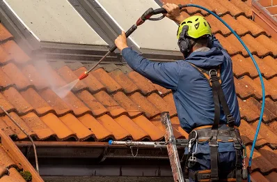 Démoussage et hydrofuge de toiture à Massoins
